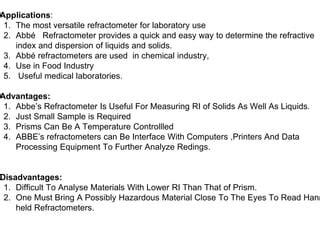 abbe refractometer disadvantages|ernst abbe refractometer.